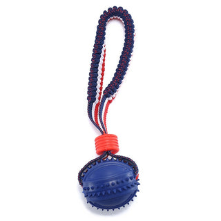 Interactive Dog Toy Ball Interactive Teether With Rope Dog Ball Pet Supplies Chewing Ball Training For Living Room Lake Beach Pets Products